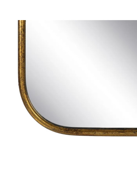 Miroir en métal avec ornement doré