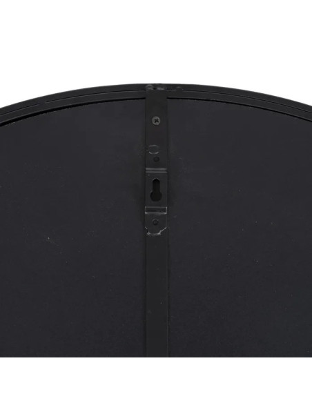 Miroir rond en métal anthracite 70 cm