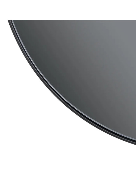Miroir rond en métal anthracite 70 cm