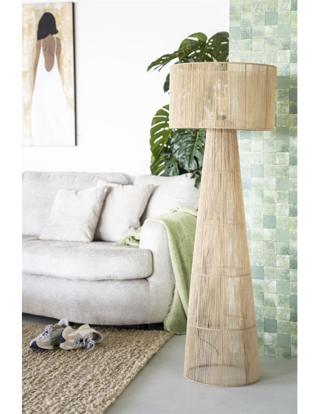 Lampadaire sur pied en jute Oshu