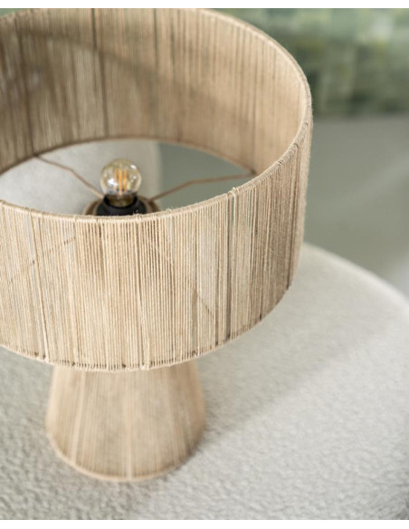 Lampe à poser en toile de jute Oshu