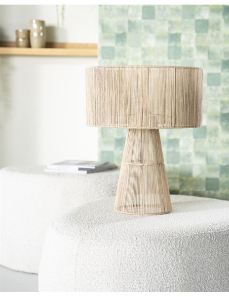 Lampe à poser en toile de jute Oshu