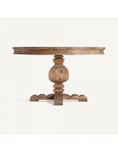 Table de repas ronde en manguier Kehrig