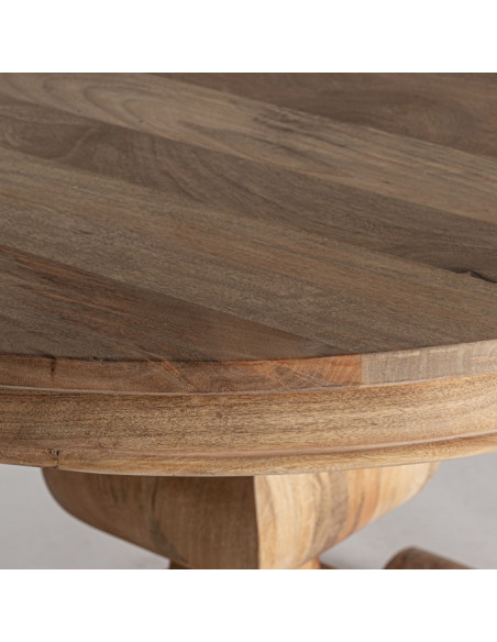 Table de repas ronde en manguier Kehrig