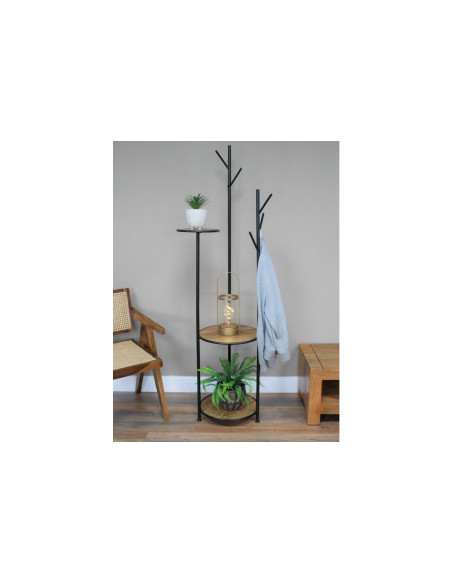 Sellette trois niveaux avec porte manteaux 174 cm H