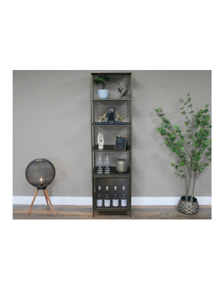 Meuble haut bibliothèque avec vitrine