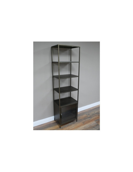 Meuble haut bibliothèque avec vitrine