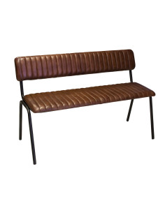Banquette rétro en cuir et...