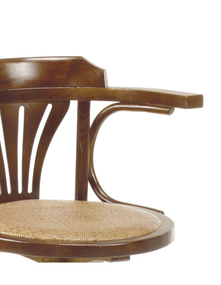 Fauteuil de bureau pivotant style colonial