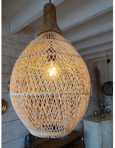 Suspension en rotin et bois... 2