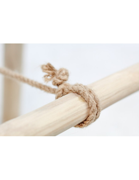 Echelle porte serviettes double en teck naturel