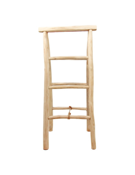 Echelle porte serviettes double en teck naturel