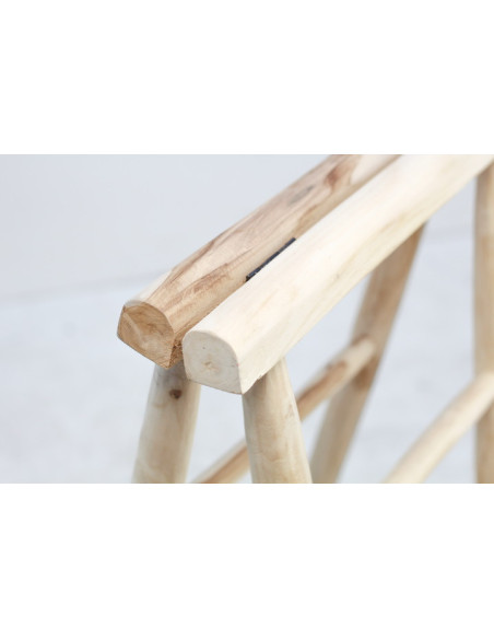 Echelle porte serviettes double en teck naturel