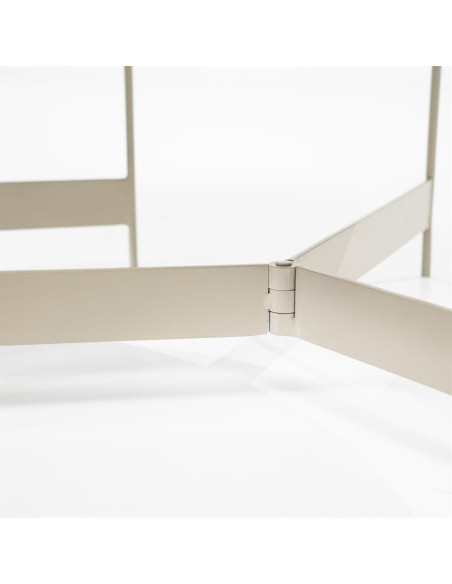 Set de 2 tables basses en marbre et métal