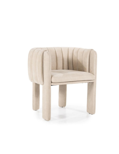 Fauteuil arrondi en tissu Lise