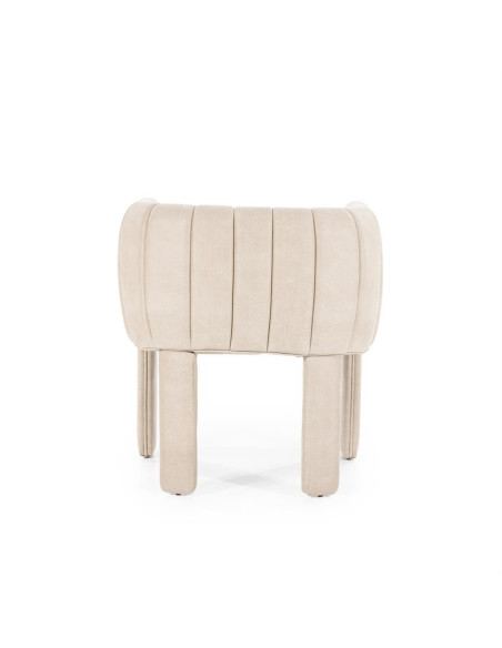 Fauteuil arrondi en tissu Lise