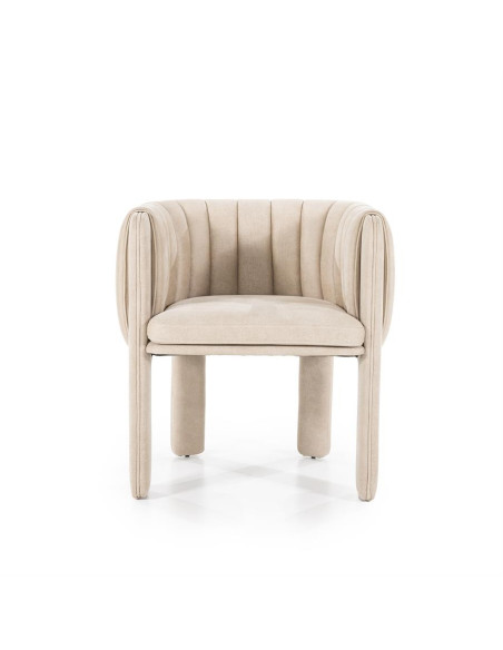 Fauteuil arrondi en tissu Lise