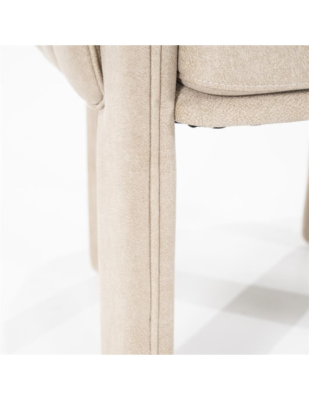 Fauteuil arrondi en tissu Lise