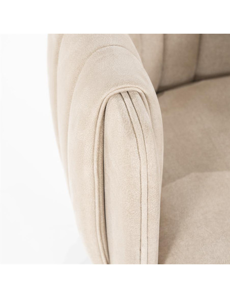 Fauteuil arrondi en tissu Lise