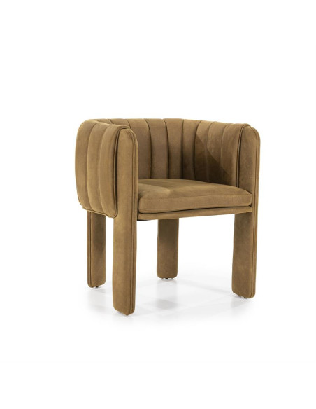 Fauteuil arrondi en tissu Lise