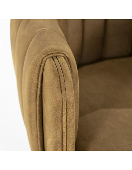 Fauteuil arrondi en tissu Lise