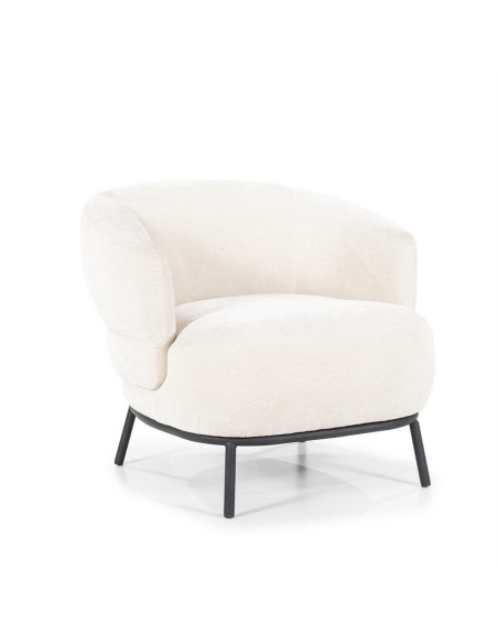 Fauteuil lounge arrondi en tissu David