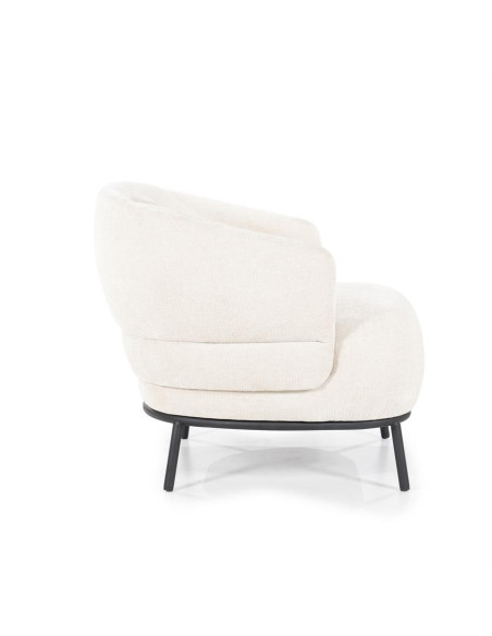 Fauteuil lounge arrondi en tissu David