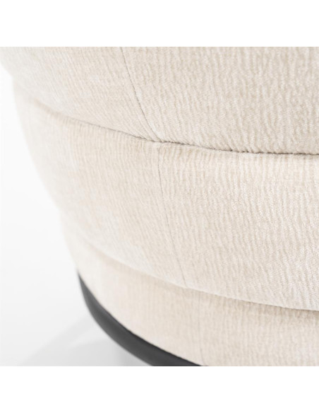 Fauteuil lounge arrondi en tissu David