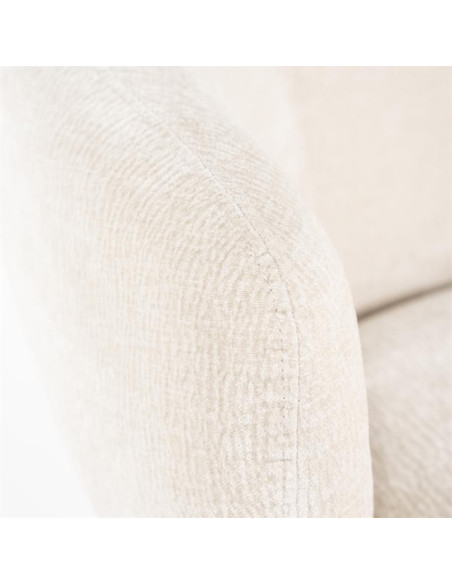 Fauteuil lounge arrondi en tissu David