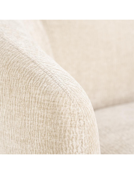 Fauteuil lounge arrondi en tissu David