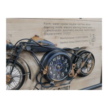 Cadre vintage avec horloge moto intégrée