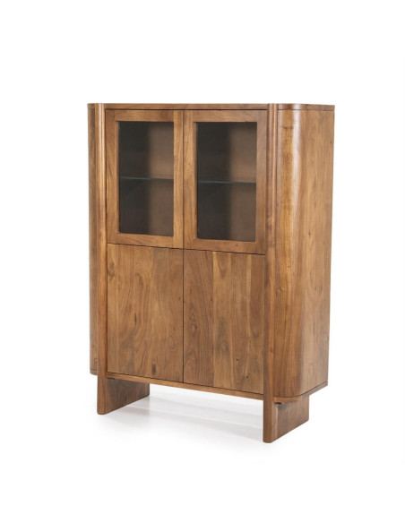 Armoire arrondie en acacia 4 portes Julian