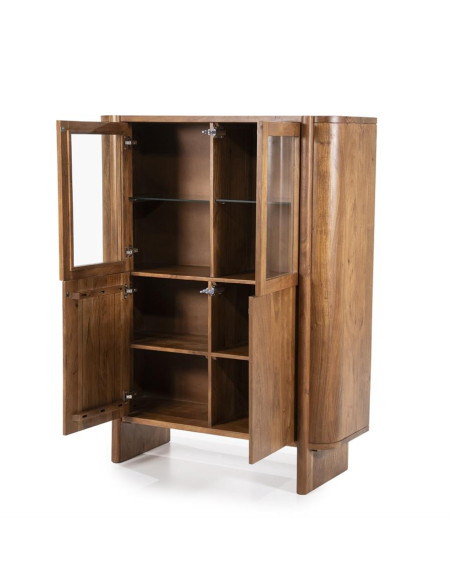 Armoire arrondie en acacia 4 portes Julian