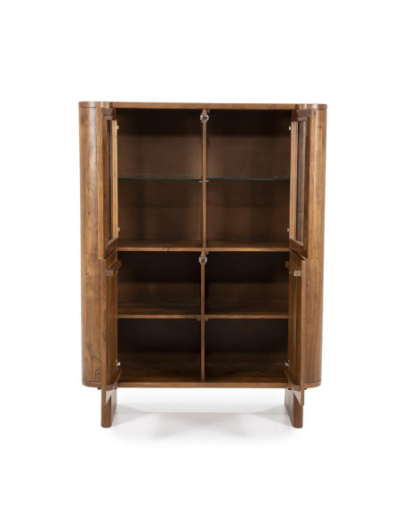 Armoire arrondie en acacia 4 portes Julian