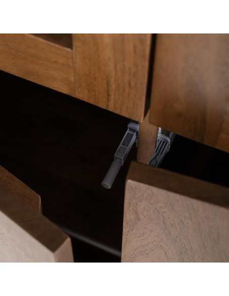 Armoire arrondie en acacia 4 portes Julian