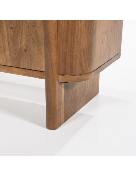 Armoire arrondie en acacia 4 portes Julian