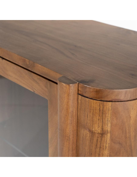 Armoire arrondie en acacia 4 portes Julian