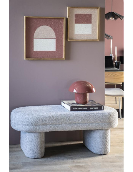 Banquette pouf en tissu contemporaine