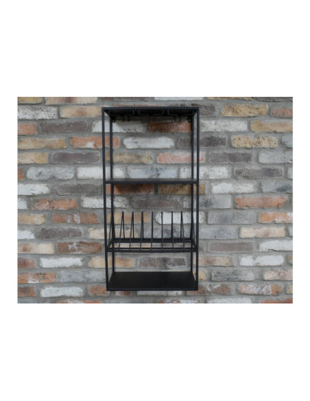 Etagère murale industrielle porte assiettes