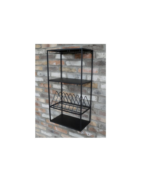 Etagère murale industrielle porte assiettes