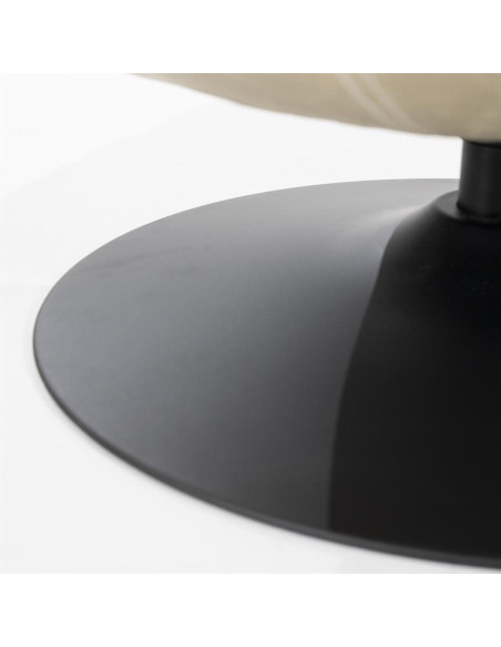 Fauteuil lounge et rotatif confortable en cuir Sven