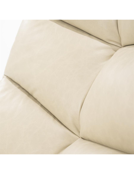 Fauteuil lounge et rotatif confortable en cuir Sven