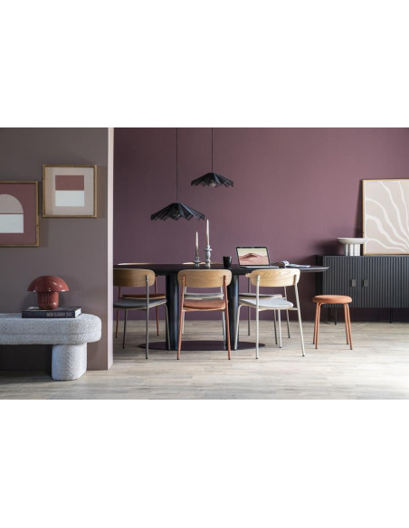 Chaise de repas Skola avec galette en tissu (set de 2)