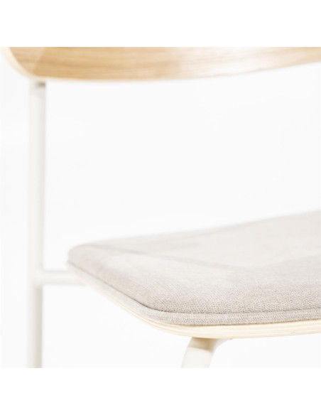 Chaise de repas Skola avec galette en tissu (set de 2)