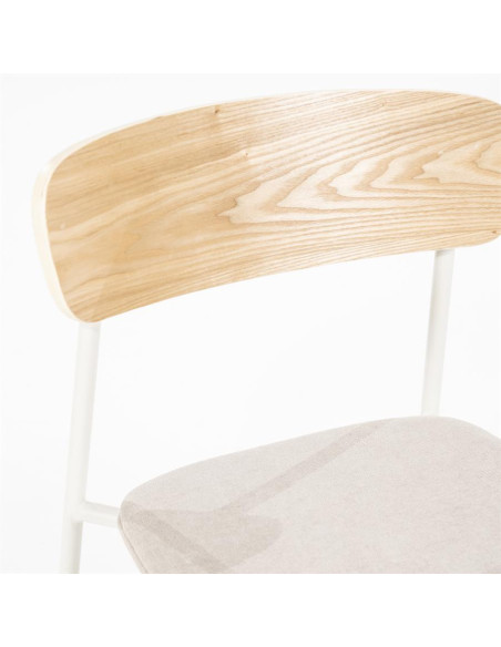 Chaise de repas Skola avec galette en tissu (set de 2)