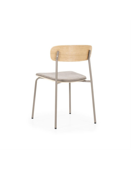 Chaise de repas Skola avec galette en tissu (set de 2)