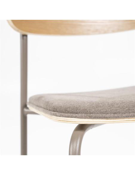 Chaise de repas Skola avec galette en tissu (set de 2)