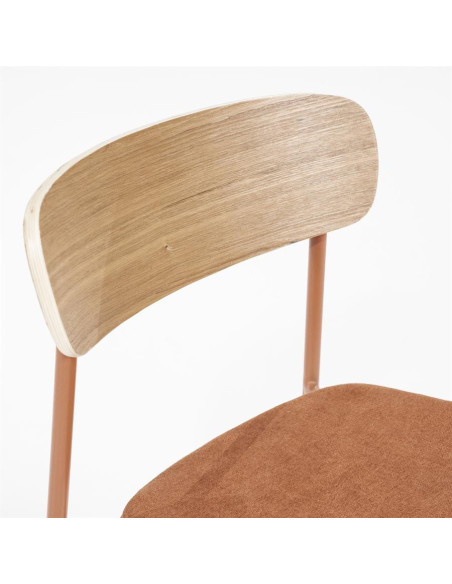 Chaise de repas Skola avec galette en tissu (set de 2)