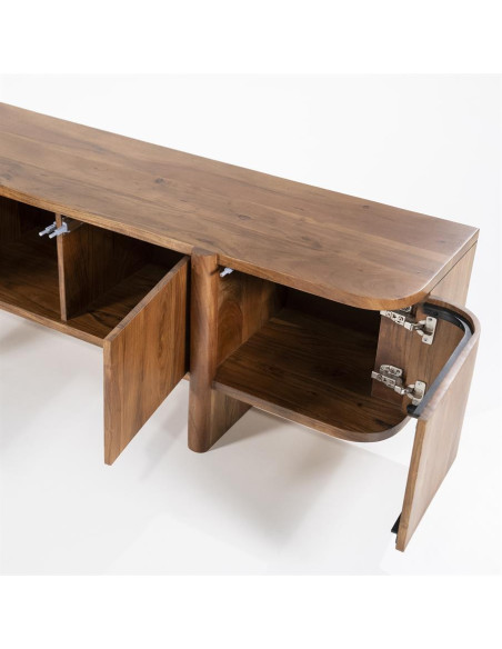 Meuble TV 4 portes en acacia Julian