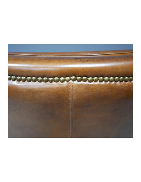 Fauteuil de lecture en cuir vintage